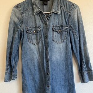 Calvin Klein Blue Denim Button Down Shirt